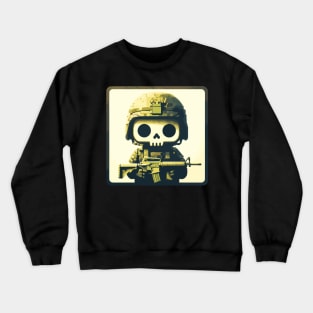 Kawaii pixel ghost soldier Crewneck Sweatshirt